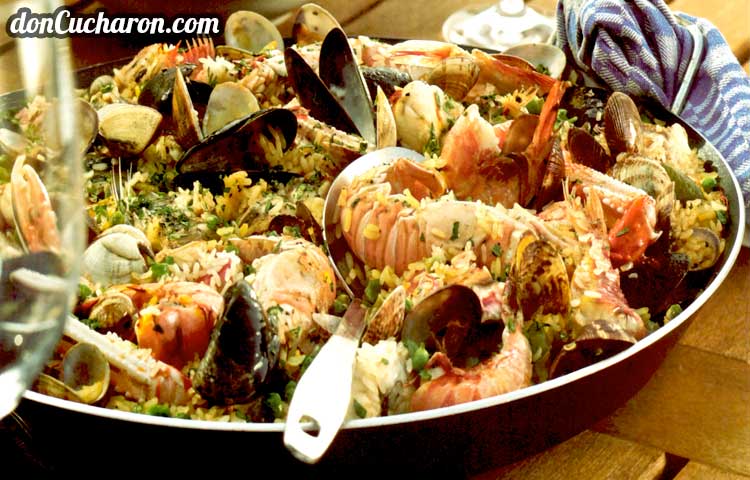 Receta de Cocina paso a paso: Paella de Marisco