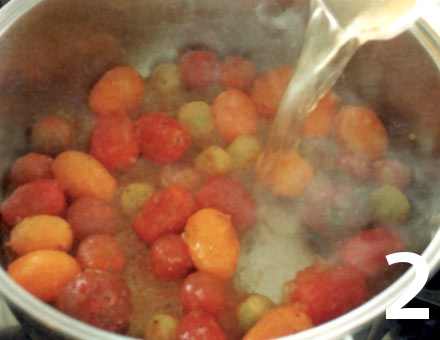 Preparacion de Medallones de congrio sobre Ragú de Tomates - Paso 2