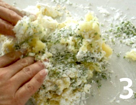 Preparacion de Receta de Cocina: Tortitas de Papa - Paso 3