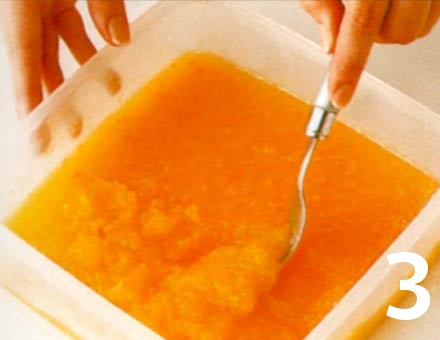 Preparacion de Receta de Cocina: Sorbete de Naranja al Chocolate - Paso 3